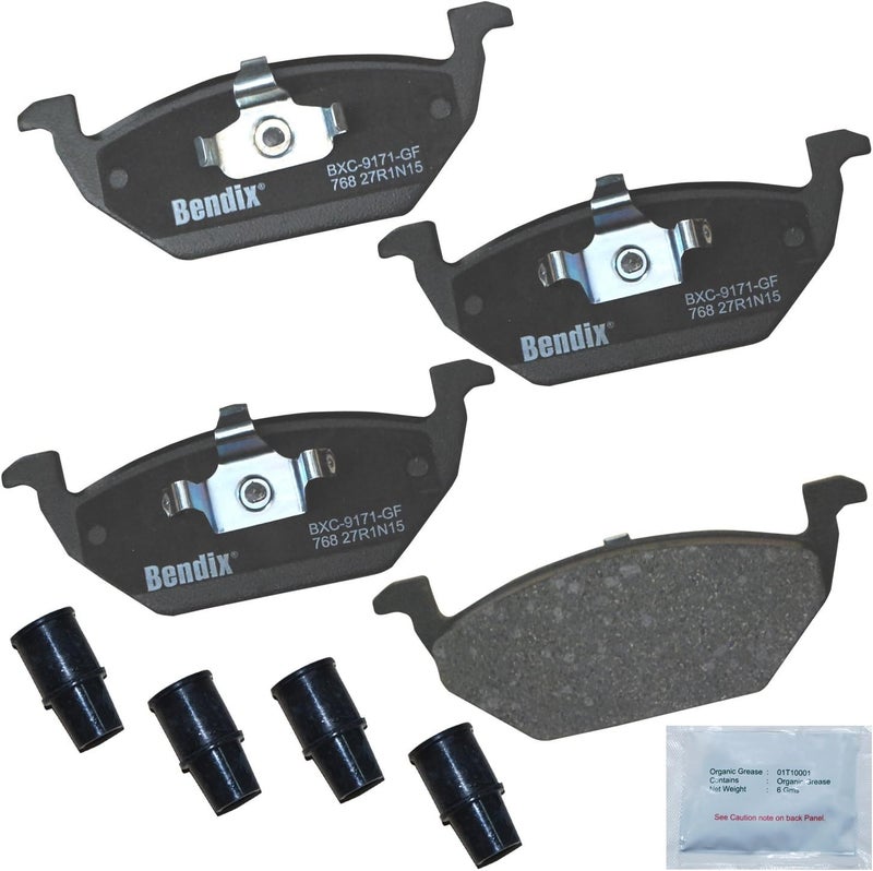 Bendix وسادات فرامل أمامية سيراميك Priority1 CFC768 لطرازات مختارة من أودي A1، A3، سيات كورودبا، توليدو، فولكس فاجن بيتل، كلاسيكو، كروس فوك، جولف، جيتا، لوپو، فيرتوس - Image 1